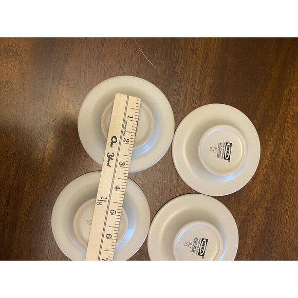 6 IKEA 120 11 Beige Dipping Bowls Saucers  Set Of 6 Excellent Condition - Picture 6 of 9